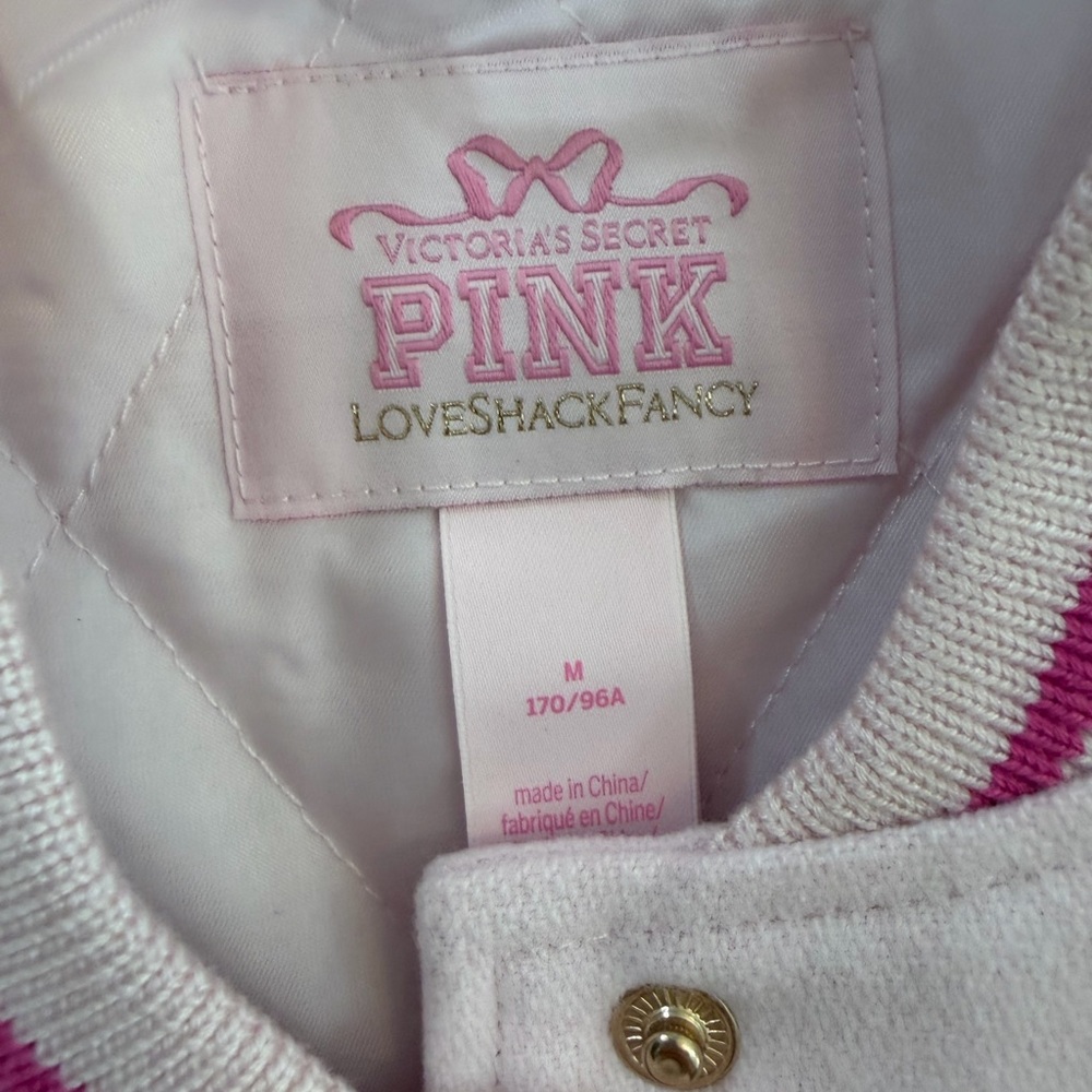 LoveShackFancy Pink Varsity Jacket - image 3